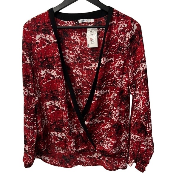 Ricki's Tops - NWT Ricki’s Plunge V Neck Wrap Blouse